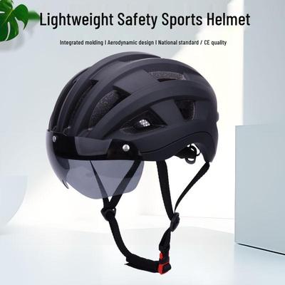 Captain Cycling Helmet with Magnetic Goggles for Men & Women - Breathable Mountain & Road Bike Equipment