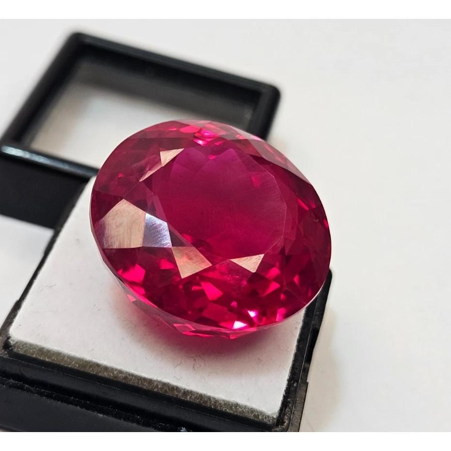 Ruby Red Color 66-67 Ct Round Cut Certified Excellent Loose Gemstone