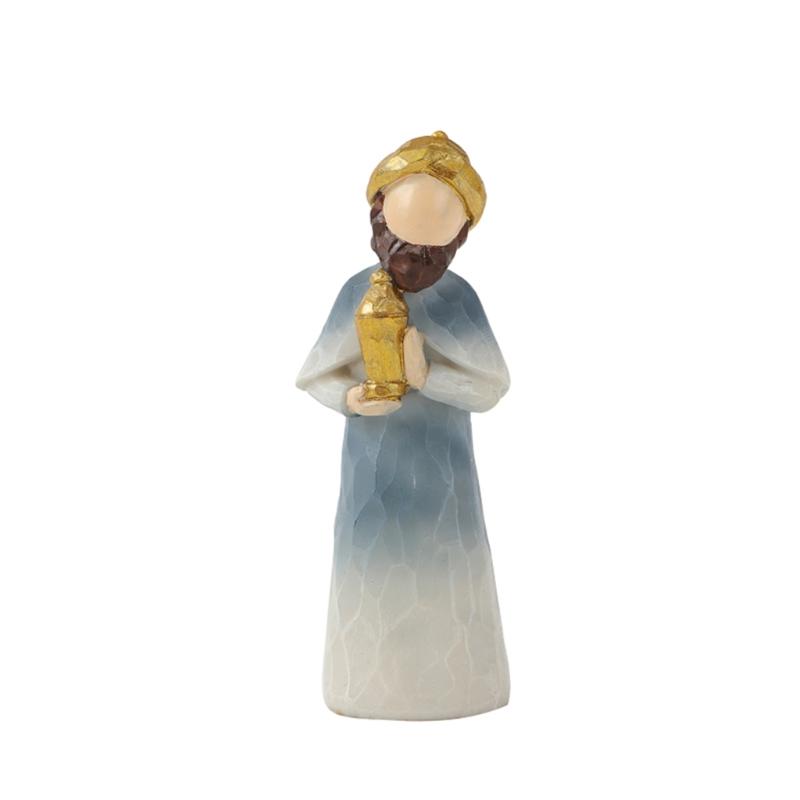 Christmas Nativity Figurines Holy Family Figure with Donkey Nativity Figure,Table Ornament Religious Christmas Decors