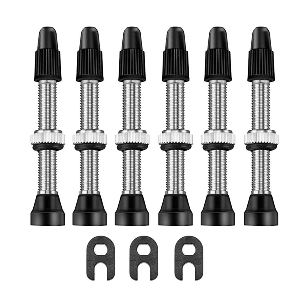 6PCS 40mm Presta Stem Tubeless Valves with Core Remover Tool Durable MTB Cycling Repair Accessories Tire Chucks 1