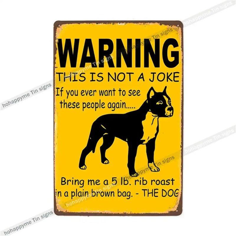 Retro Metal Sign German Shepherd Patrol Warning Decorative Plate for Home Wall 20x30cm