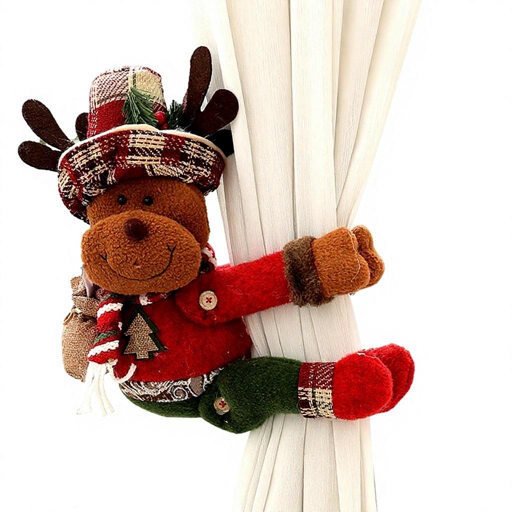 Creative Curtain Tiebacks Cartoon Doll Christmas Ornaments European-American Country Style Hotel Decorative Curtain Clasp