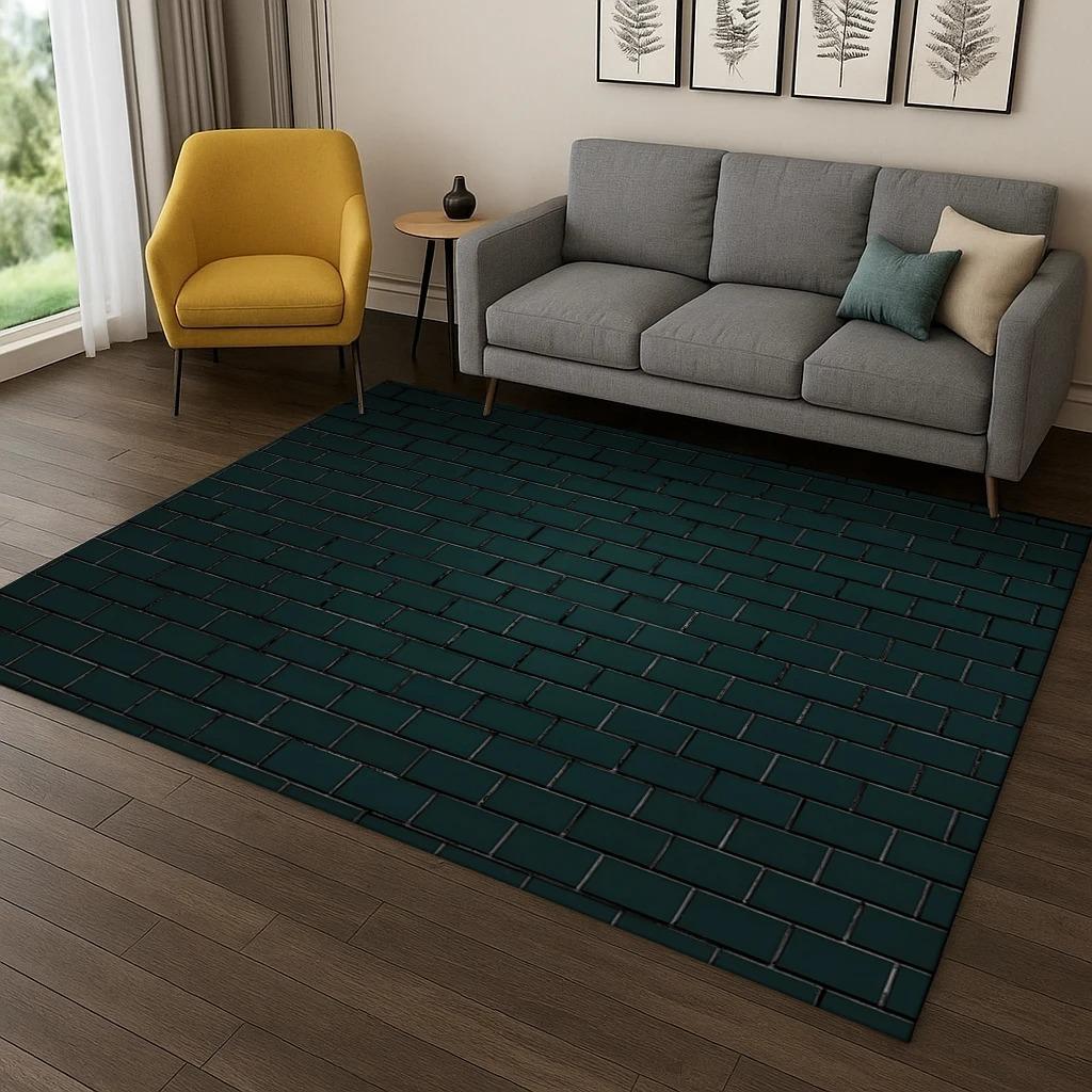 3D Brick Stone Building Carpet Wall Originality Printed Rug for Living Room Home Bedroom Doormat Decor Anti-slip Large Size Rug