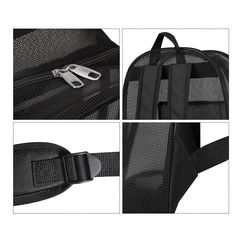NOTAG Mesh Backpack, Mesh Bag, Daypack, Unisex, Knapsack, Gym Sack, Sports, Pullover, Beach Backpack, Breathable, Outdoor, School, Large Capacity, A4