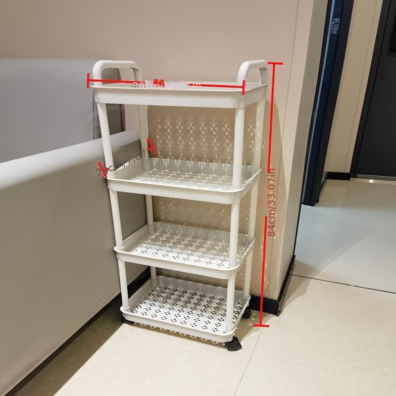 1 PCS multi-purpose Four Story Movable Storage Rack Kitchen Bathroom Rack Living Room Bedroom Floor Multi-layer Storage Cart