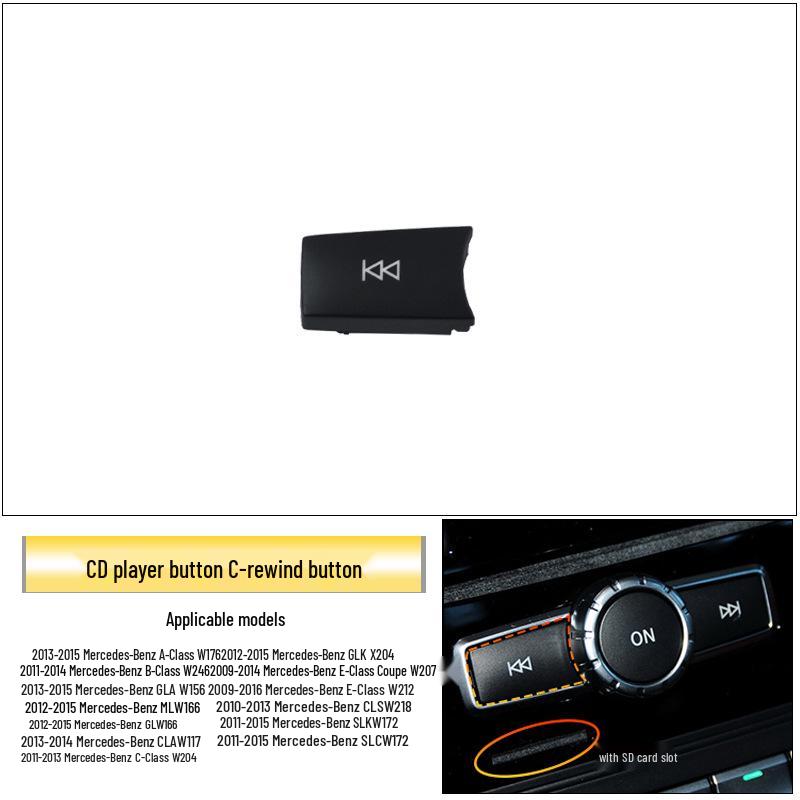 Mercedes-Benz C/B/E-Class Audio CD Button ML350 CLS GLK Console Volume & Track Adjustment