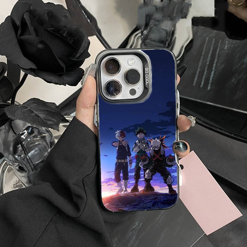 Katsuki Bakugo Hero Academia Phone Case For iPhone17, 16,15,14,13,12 Pro Max Black Candy Matte Shockproof Cover