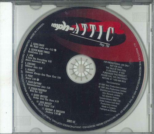 CD РАЗЛИЧНЫЕ  Emphattic 05  Май 1997 EM9705 ATTIC 1997 Канада Рок Б/у