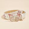Western Shinning Buckle Belt Butterfly Adjustable Buckle Belt for Skirt Jeans