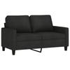 Vidaxl 3-Piece Lounge Set With Cushions, Black, Fabric