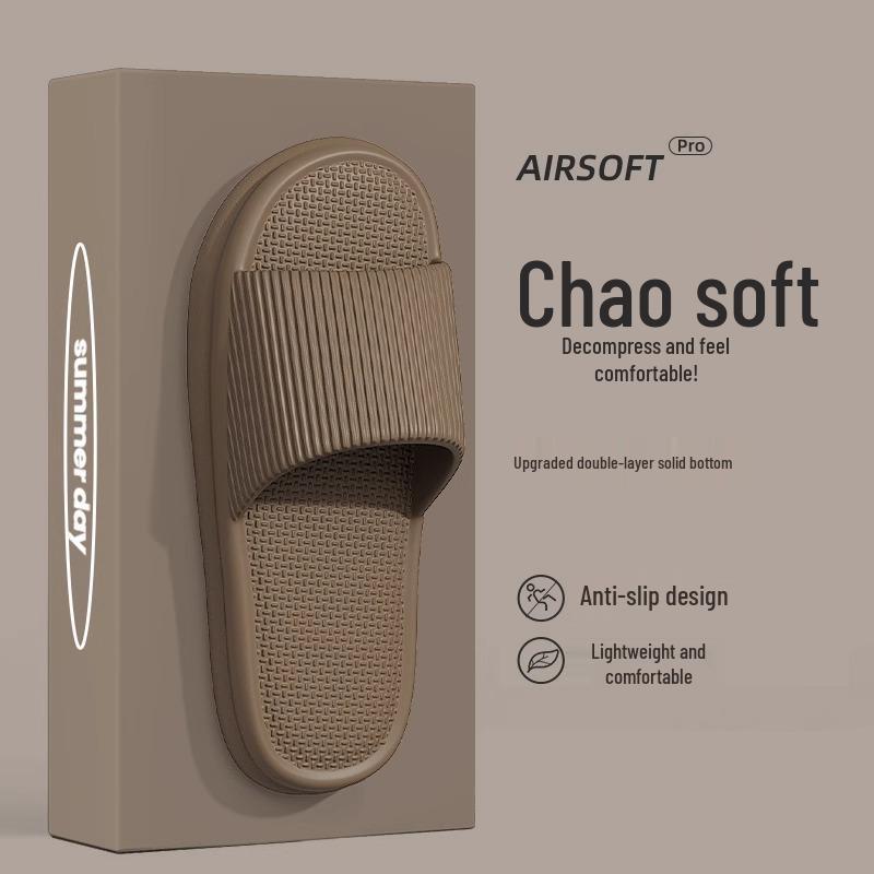 Men's 2024 Non-slip Indoor Summer Slippers: EVA Cool Bathroom Footwear for Couples