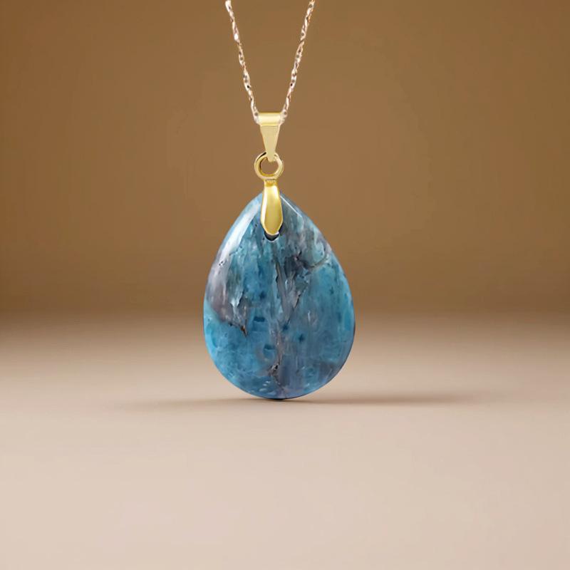 High quality hot selling natural crystal stone water drop pendant necklace jewelry simple fashion necklace merchandise jewelry