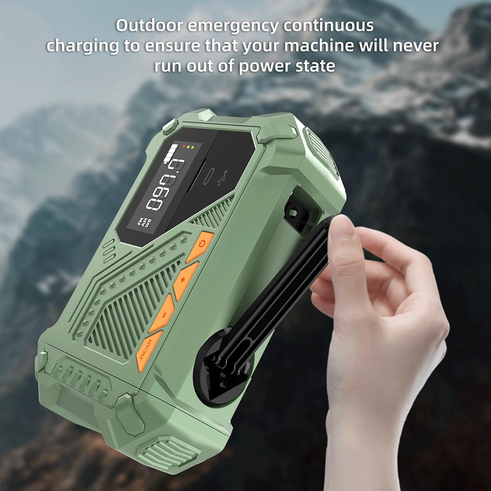 Hand Crank Emergency Radio Portable Weather Radio Multi-Function Flashlight & SOS Alarm Solar Radio for Camping Travel Outdoor