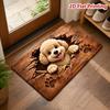 Diatomite Dog Print Doormat Non-slip Absorbent Rug Cute Bathroom Floor Mat  Entryway