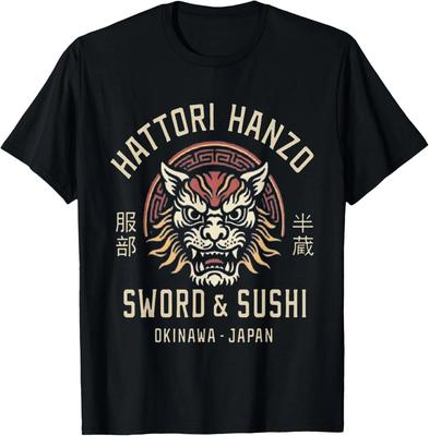 Hattori Hanzo Svärd och Sushi Okinawa Japan Retro Present T-shirt