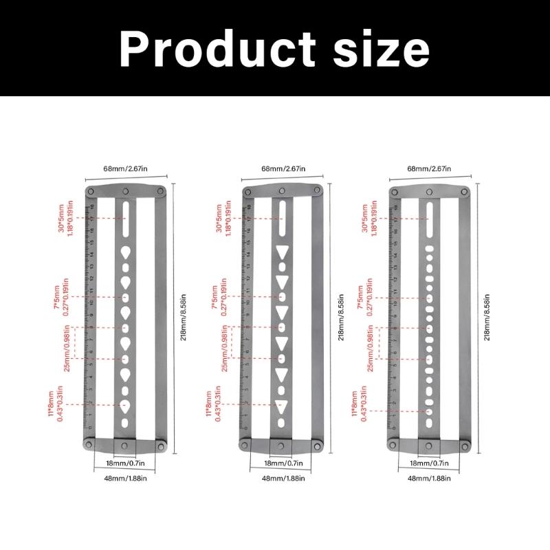 Format Leather Template Featuring  Round Designs For Consistent 18 48mm Hole Placement
