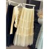 Gentle wind multi-layer fungus edge mesh cake skirt girl spring new temperament thin medium and long elegant fairy skirt
