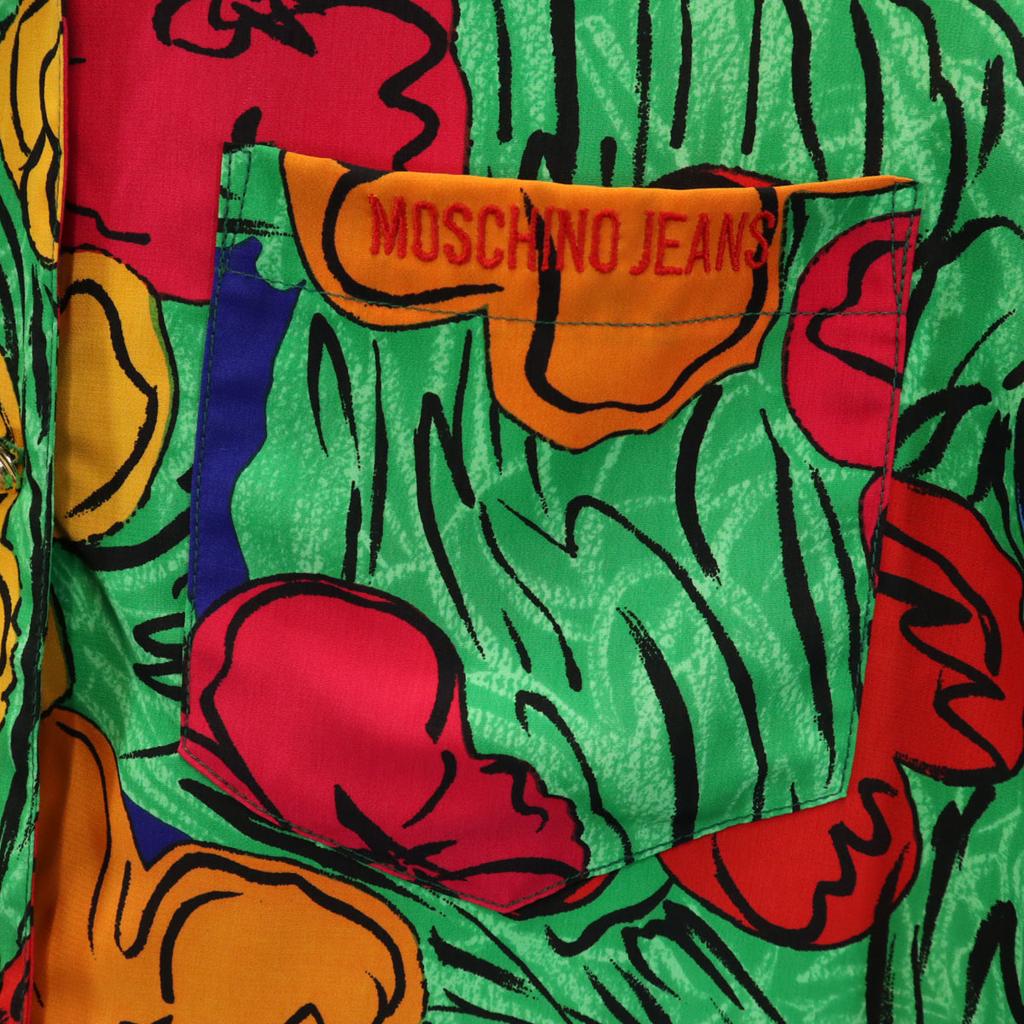 MOSCHINO JEANS Floral Short sleeve Open color shirt 9 Women Used