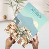 Athens Greece Travel Print Printing Poster Customized Retro Wall Art Vintage Metal Signs for Room Home Decoration Ornaments Cozy