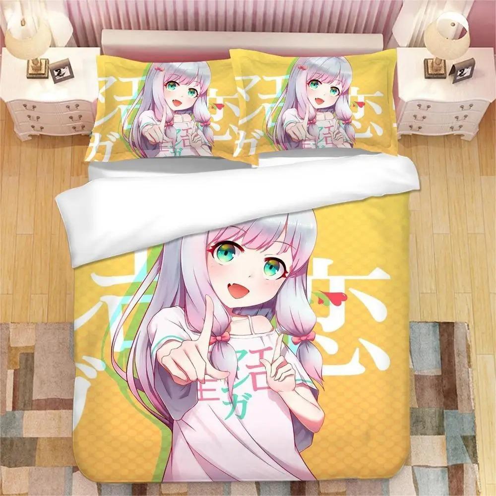 Anime Girl Izumi Sagiri 3D Printed Bedding Set King Duvet Cover Pillow Case Comforter Cover Bedclothes Bed Linens Home Textiles