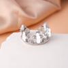 Women's Retro Starburst Zircon Ring - Multi-layer, Colorfast, Korean Style Statement Piece for Index Finger