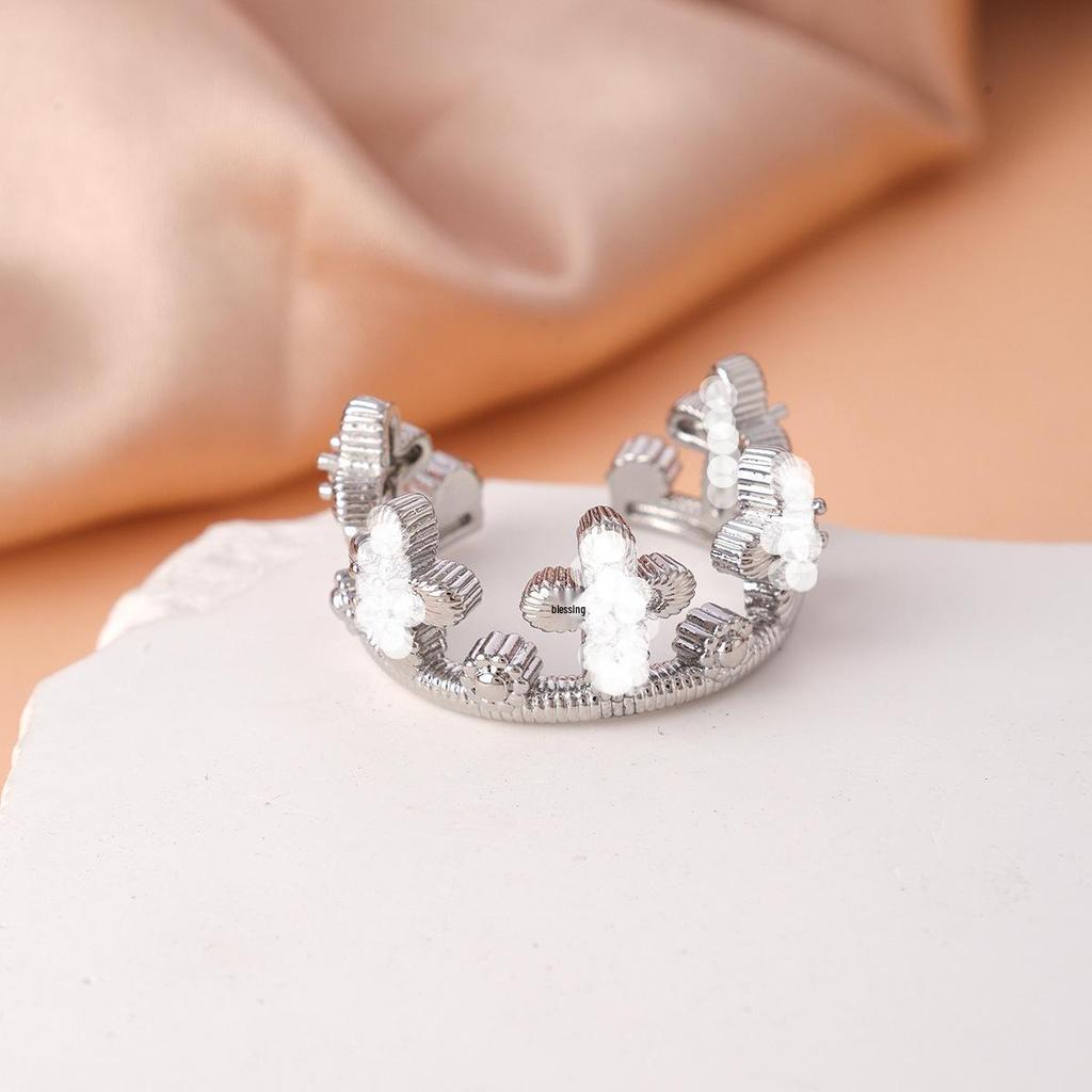Women's Retro Starburst Zircon Ring - Multi-layer, Colorfast, Korean Style Statement Piece for Index Finger