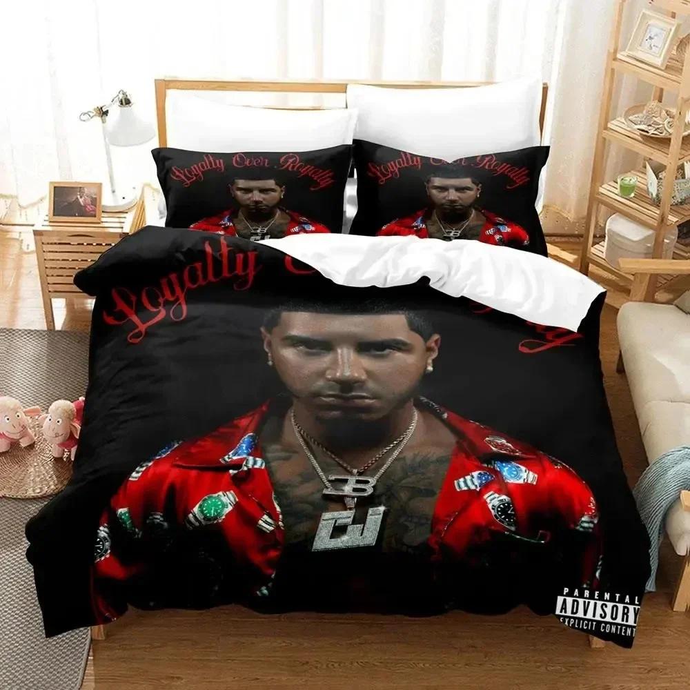 Anuel Aa Real Hasta La Muerte Printed Bed Set Duvet Cover Pillowcase Bedding Set Linen Sheet Quilt Cover Full Queen King Size