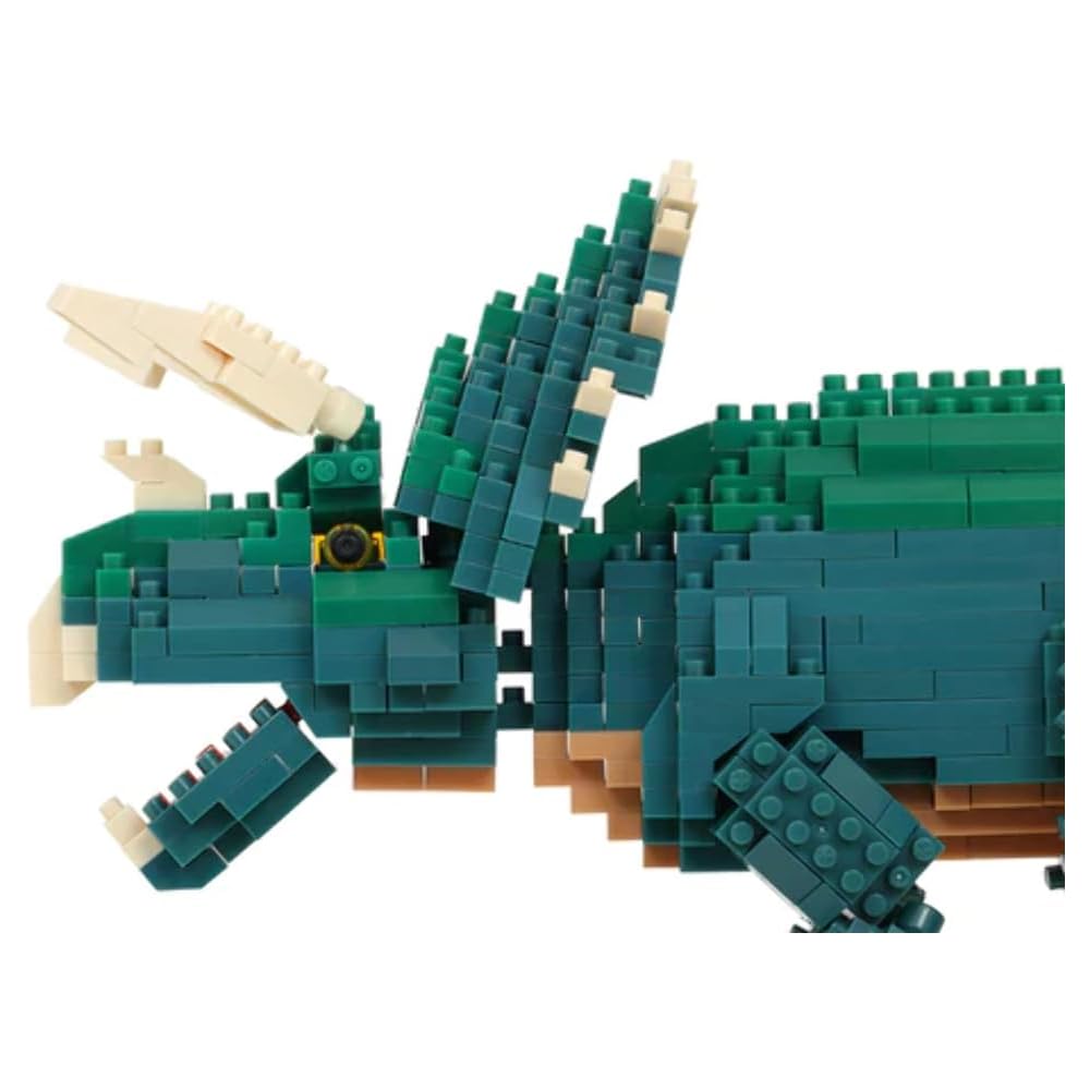 Nanoblock Dinosaur DX Triceratops NBM-033 Building Set with Detailed Design and Small Pieces
