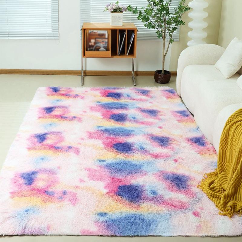 Heimdekorationsteppich, Hochflorteppich, rutschfeste Bodenunterlage, hohe Rückfederung, für Wohnzimmer, Arbeitszimmer, Nachttisch, Schlafzimmer, Badezimmer, Badematte