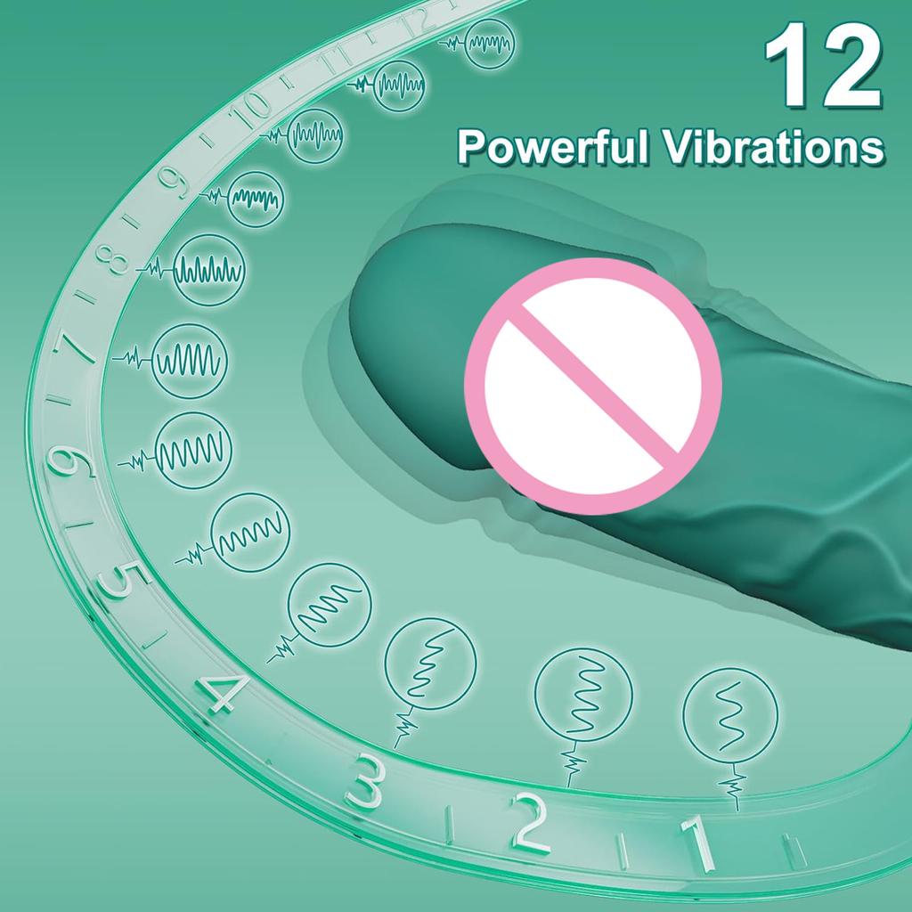 Silicone Vibrating Massager Vagina G-spot Stimulator Female Masturbator Adult Sexy Toys 12 Vibrating Modes IPX7 Waterproof for Woman Masturbation