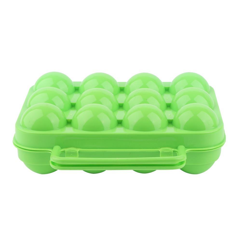 2PCS 12-Slot Egg Tray With Handle Eggs Container Household Storage Eggs Holder  Kitchen Use