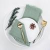 24pcs 32x32cm Wholesale Pink Gauze Cotton Napkin Reusable Tea Towel Wedding Party Christmas Table Decor Retro Burrs napkin