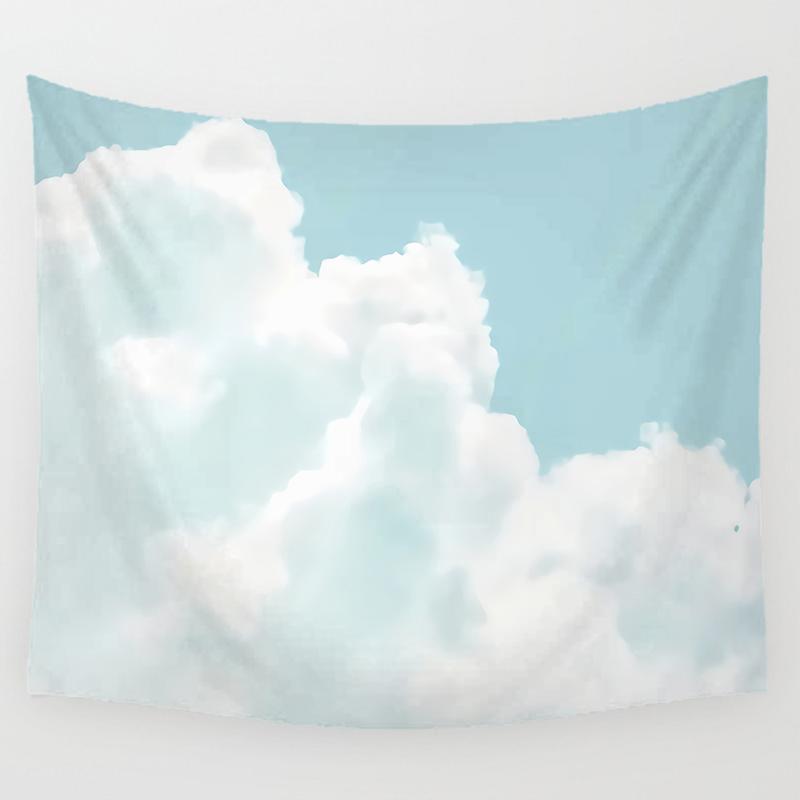 Melodious Clouds Art Tapestry Wall Hanging Artist Living Bedspread Beach Towel Hippie Bedroom Dorm Room Decoration