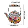Emaille Teekessel 2,5L Teekanne Blumenkessel Kaffee für Restaurant Heimküche
