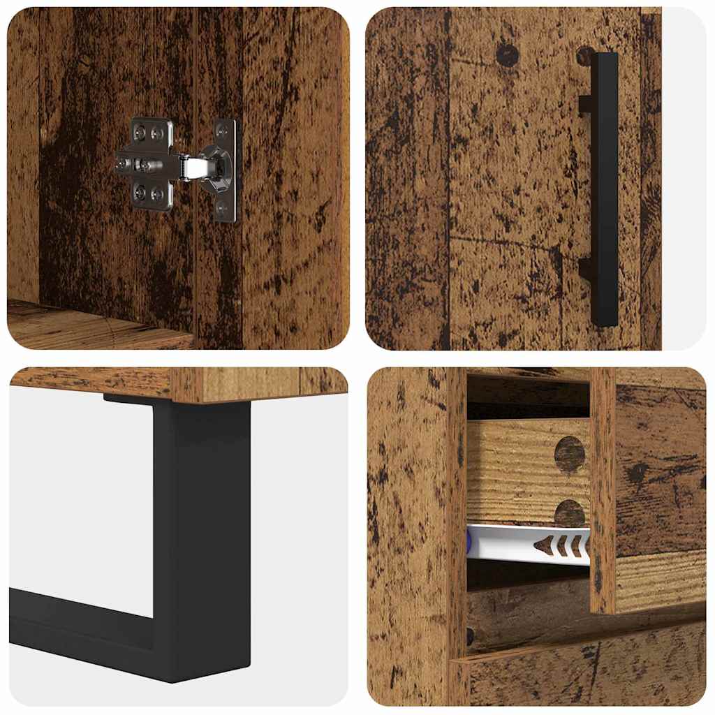 Highboard Reclaimed Wood 69.5 x 34 x 180 cm Particleboard
