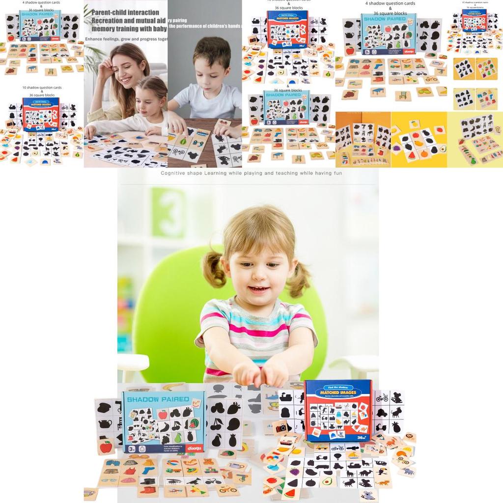 Wooden Animal And Fruit Matching Game For Early Learning And Cognitive Development