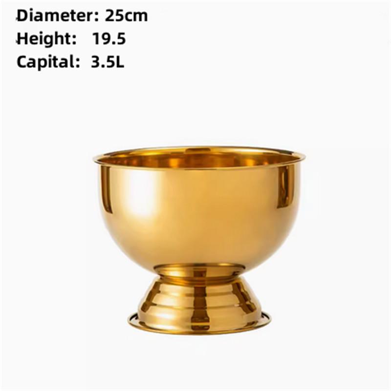 304 stainless steel Deer Head ear GOLD SILVER big ICE BUCKET BOWL CHAMPAGNE Large champagne bar bucket beer bucket basin