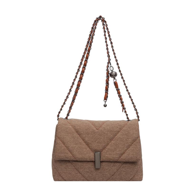 Bag women's autumn and winter new simple and fashionable large-capacity shoulder messenger chain small square bag