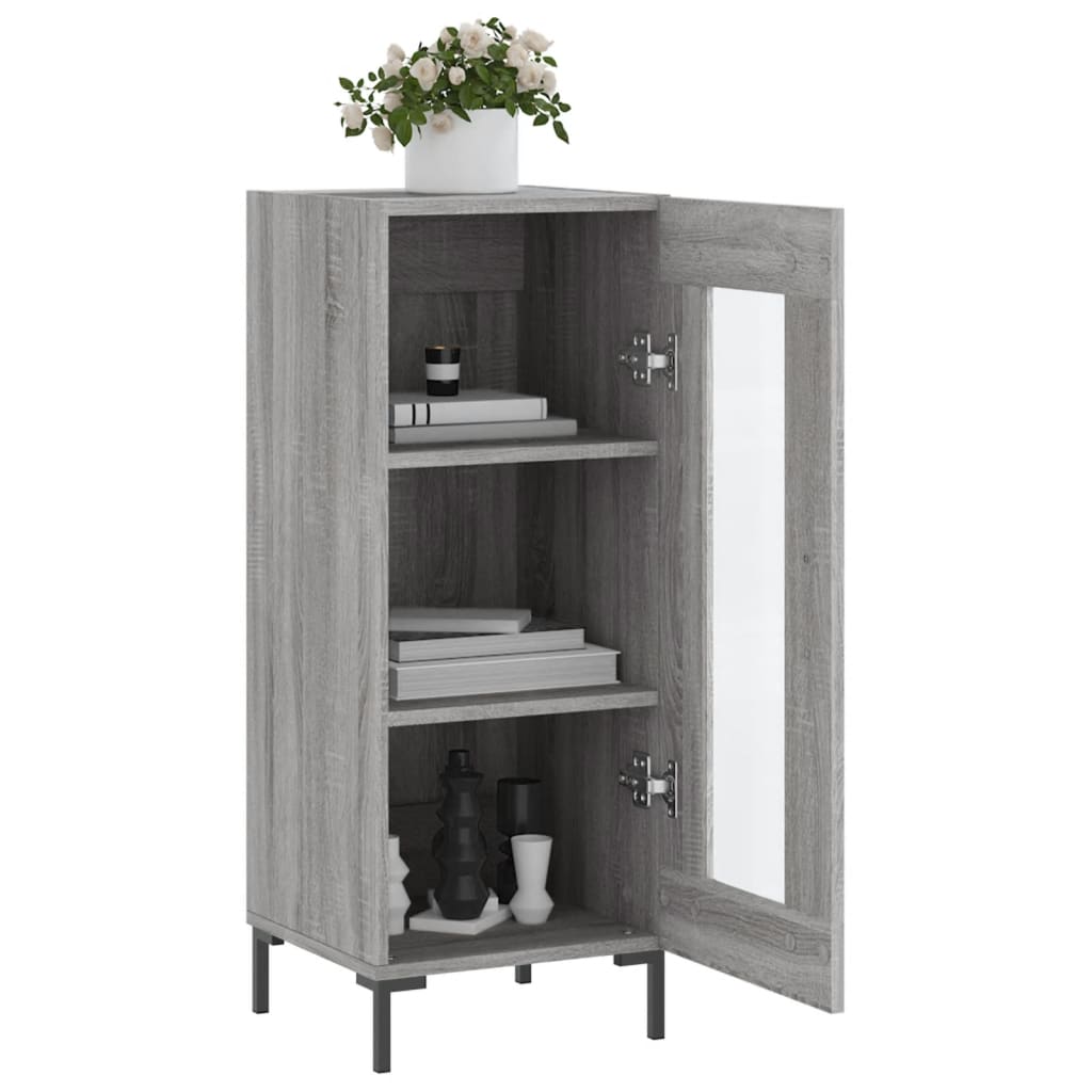 Sideboard Gray Sonoma 34.5 X 34 X 90 Cm Particleboard