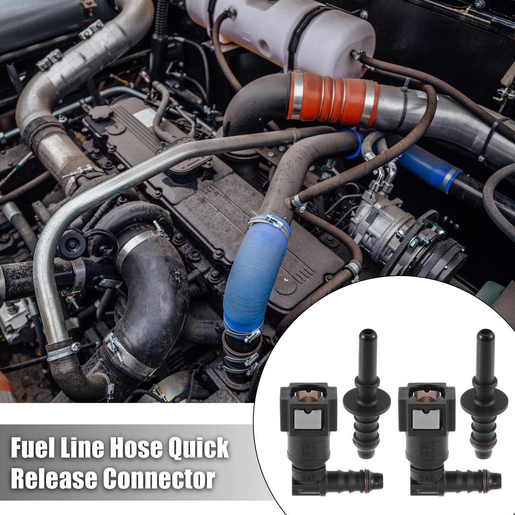 uxcell Car Fuel Line Hose, Quick Release Connector Removal Hose, Nylon, 0.3 inch (7.89