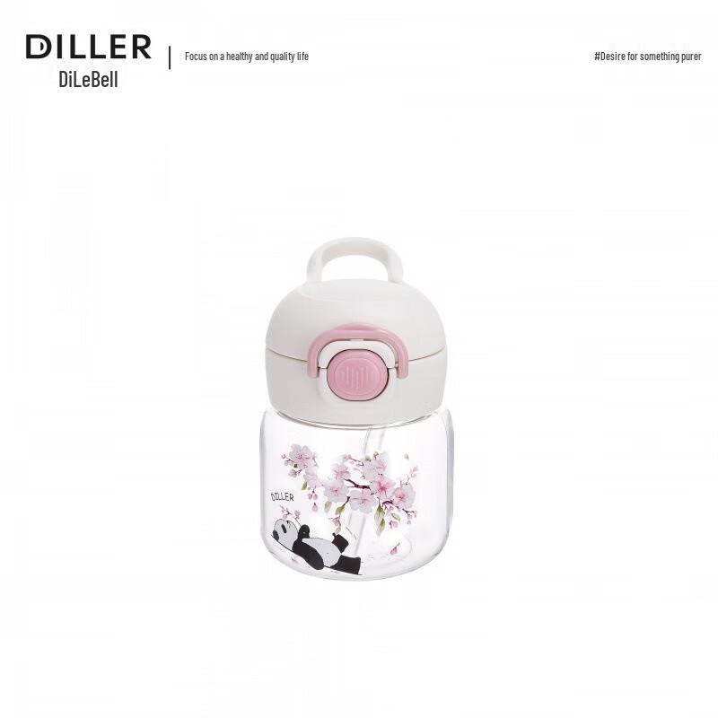 

Diller Cherry Blossom Panda 330ML Portable Straw Water Bottle