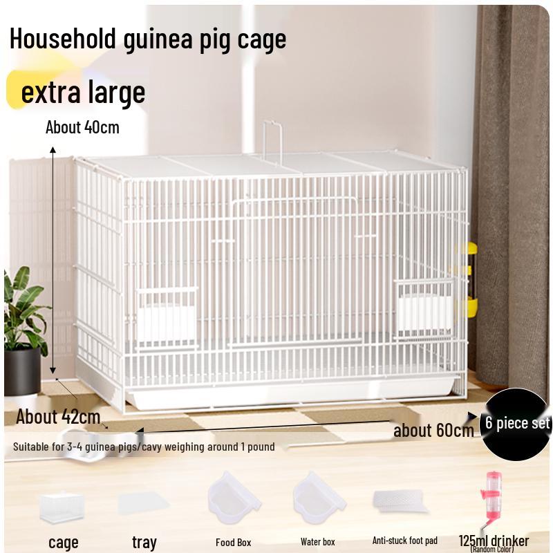 Indoor Guinea Pig Cage with Toilet, Anti-Spray Urine Protection, and Special Villa Design