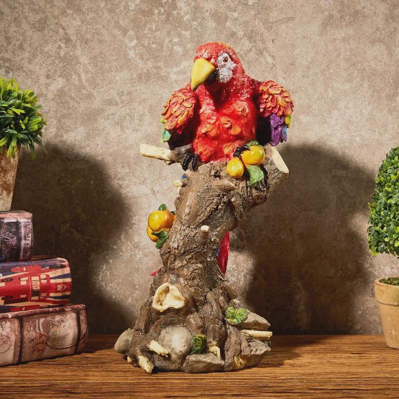 Nordic Pastoral Style Parrot Ornaments - Creative Bird Models for Living Room, Wine Cabinet, TV Stand, and Entryway Decor.