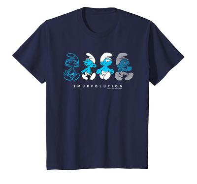 The Smurfs Evolution Movie Smurflation Metaverse Kids T-Shirt