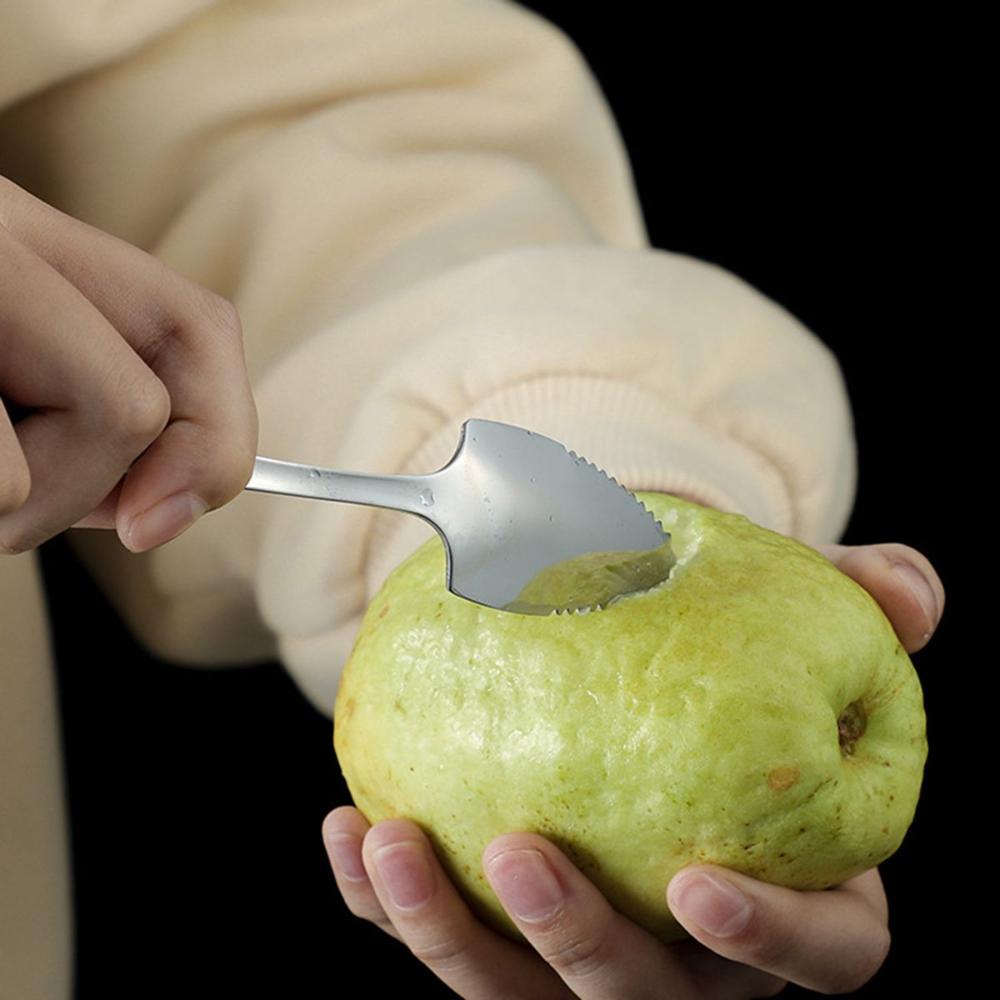 Multifunktionale Grapefruitlöffel aus Edelstahl, Obstpüree-Werkzeug, Babykost-Zerkleinerer, Kiwi-Schaufel