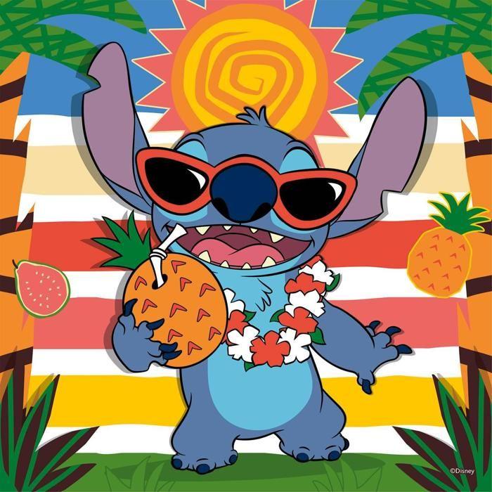 Puzzles 3 x 49 pièces ravensburger aloha disney stitch