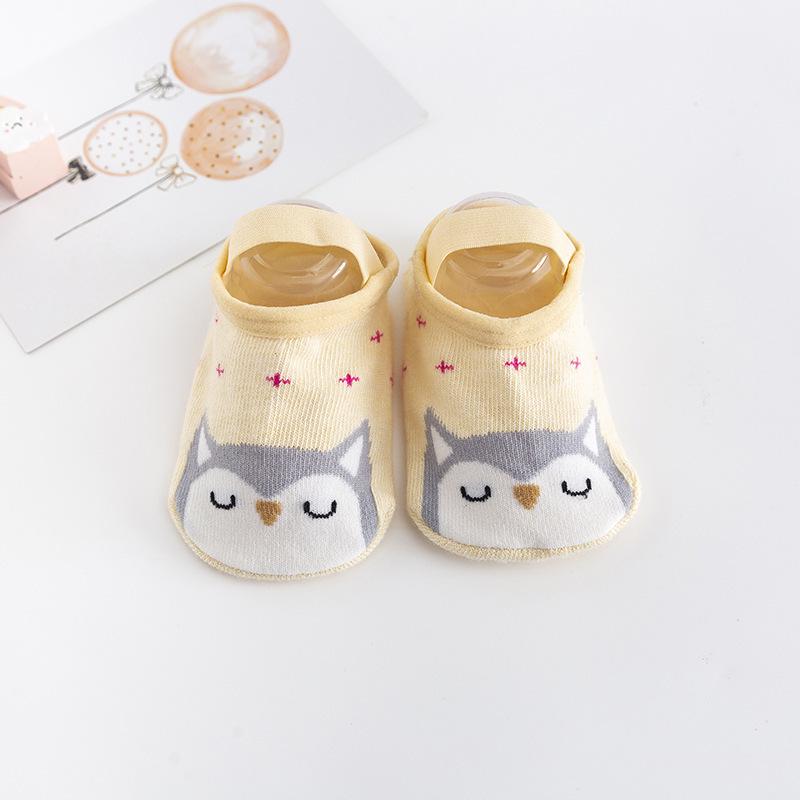2025 Pure Cotton Non-Slip Baby Cartoon Walking Socks - Spring/Summer S (0-1 year)