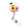 ID Card Nurse Badge Reel Silicone Fruits Retractable Badge Holder  Office School Supplies