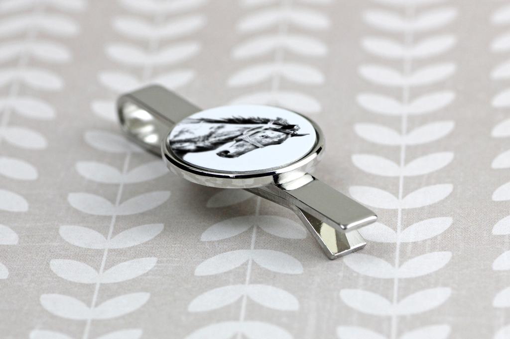 Mustang - tie clip with a horse, personalized tie clip, a unique gift for a man from the Art-Dog brand