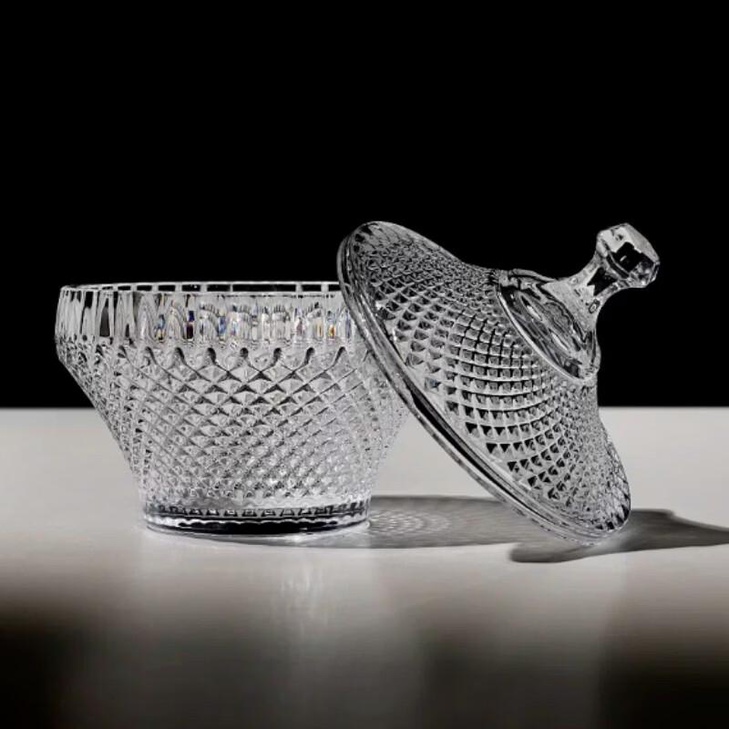 Xingduo Diamond Pattern Crystal Glass Candy Jar